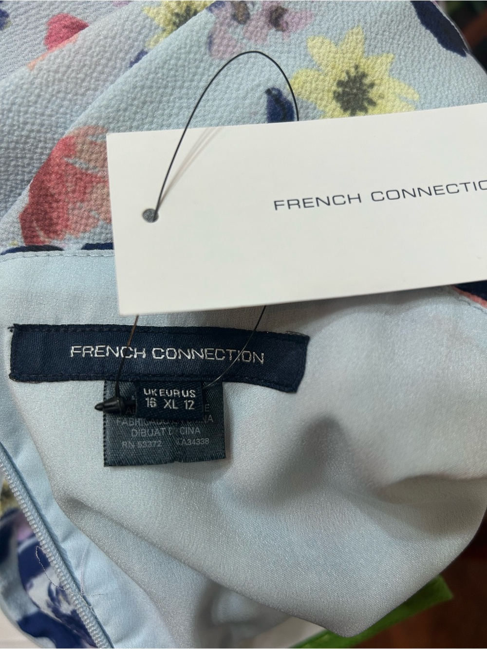 French Connection Light Blue Floral Spaghetti-Strap Sundress - Picture 5 of 8